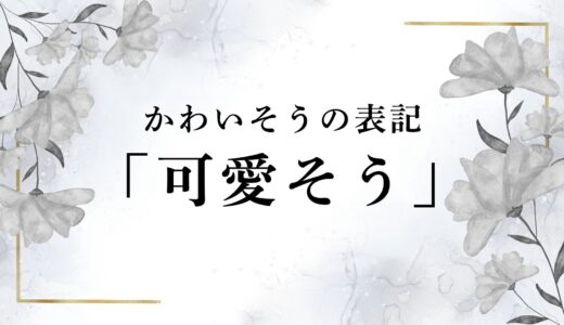 「可哀想」と「可愛そう」―表記成立史・当て字性・変換に現れる理由！（分析レポート）