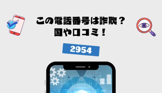 「2954」から始まる電話番号は詐欺？国やWeb上の口コミ例を徹底まとめ！
