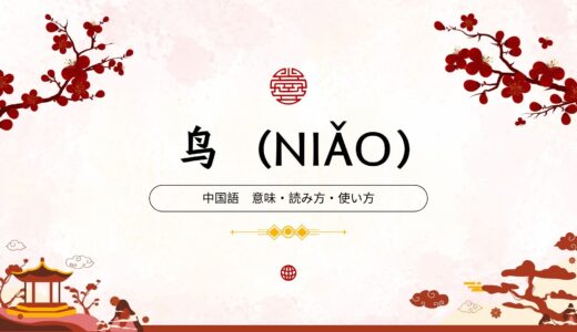 鸟（niǎo）の意味・読み方・使い方を完全解説｜中国語で「鳥」をマスターしよう！