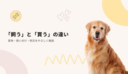 「飼う」と「買う」の違いとは？意味・使い分け・例文をやさしく解説